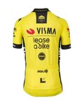 AGU dres kratkih rukava - REPLICA VISMA | LEASE A BIKE K 2024 - žuta/crna