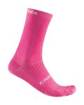 CASTELLI čarape klasične - GIRO LOGO 18 - ružičasta