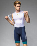 ALÉ kratke hlače s tregerima - BAHRAIN VICTORIOUS 2024 - plava/bijela
