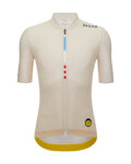 SANTINI dres kratkih rukava - TDF MAILLOT JAUNE - M. VENTOUX - bjelokosna