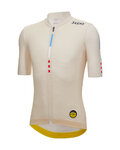 SANTINI dres kratkih rukava - TDF MAILLOT JAUNE - M. VENTOUX - bjelokosna