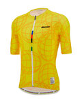SANTINI dres kratkih rukava - UCI GOODWOOD 1982 - žuta