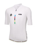 SANTINI dres kratkih rukava - UCI WORLD CHAMPION - bijela