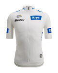 SANTINI dres kratkih rukava - TOUR DE FRANCE - WHITE JERSEY - bijela
