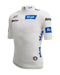 SANTINI dres kratkih rukava - TOUR DE FRANCE - WHITE JERSEY - bijela