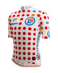 SANTINI dres kratkih rukava - TOUR DE FRANCE - POLKA DOT JERSEY - višebojna