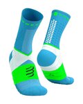 COMPRESSPORT čarape klasične - ULTRA TRAIL SOCKS V2.0 - plava/zelena
