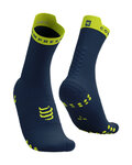 COMPRESSPORT čarape klasične - PRO RACING V4.0 RUN HIGH - plava/žuta