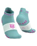 COMPRESSPORT čarape do gležnja - PRO RACING SOCKS V4.0 RUN - tirkizna
