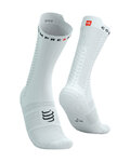 COMPRESSPORT čarape klasične - PRO RACING V4.0 BIKE - bijela