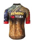 AGU dres kratkih rukava - JUMBO-VISMA 2022 - smeđa/plava/žuta/crna/crvena