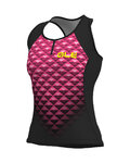 ALÉ dres bez rukava - HEXA LADY - crna/ružičasta