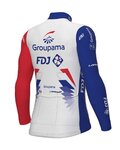 ALÉ dres dugih rukava zimski - GROUPAMA FDJ 2022 - plava/crvena/bijela