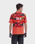 ALÉ dres kratkih rukava - STAIN OFF ROAD MTB - crvena/smeđa/siva