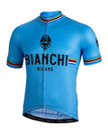 BIANCHI MILANO dres kratkih rukava - NEW PRIDE - svjetloplava/crna