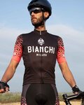 BIANCHI MILANO dres kratkih rukava - PEDASO - ružičasta/crna