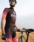 BIANCHI MILANO dres kratkih rukava - PEDASO - ružičasta/crna
