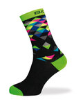 BIOTEX čarape klasične - DIAMONDS - crna/zelena