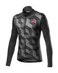 CASTELLI dres dugih rukava zimski - CUBI LONG - crna/siva