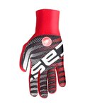 CASTELLI rukavice s dugim prstima - DILUVIO C - crvena