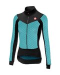 CASTELLI dres dugih rukava zimski - SFIDA LADY WINTER - svjetloplava/crna