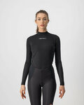 CASTELLI majica dugih rukava - FLANDERS 2 WARM LADY - crna