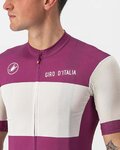 CASTELLI dres kratkih rukava - GIRO D'ITALIA 2024 - bijela/ljubičasta