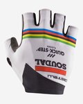 CASTELLI rukavice s kratkim prstima - SOUDAL QUICK-STEP 23 - bijela