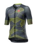 CASTELLI dres kratkih rukava - CLIMBER'S 3.0 - siva/žuta