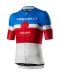CASTELLI dres kratkih rukava - MILANO - bijela/plava/crvena