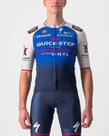 CASTELLI dres kratkih rukava - QUICK-STEP 2022 CLIMBER'S 3.1 - plava/bijela