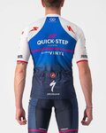 CASTELLI dres kratkih rukava - QUICK-STEP 2022 COMPETIZIONE - plava/bijela