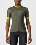 CASTELLI dres kratkih rukava - GRADIENT LADY - zelena