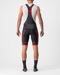 CASTELLI kratke hlače s tregerima - COMPETIZIONE KIT - crna/crvena