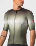 CASTELLI dres kratkih rukava - AERO RACE 6.0 - antracitna/zelena