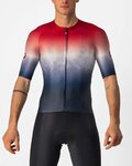 CASTELLI dres kratkih rukava - AERO RACE 6.0 - crvena/bijela/plava