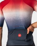 CASTELLI dres kratkih rukava - AERO RACE 6.0 - crvena/bijela/plava