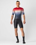 CASTELLI dres kratkih rukava - AERO RACE 6.0 - crvena/bijela/plava