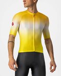 CASTELLI dres kratkih rukava - AERO RACE 6.0 - žuta/bijela