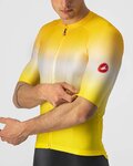 CASTELLI dres kratkih rukava - AERO RACE 6.0 - žuta/bijela