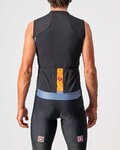 CASTELLI dres bez rukava - ENTRATA VI - narančasta/crna/plava