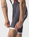 CASTELLI kratke hlače s tregerima - COMPETIZION KIT - siva