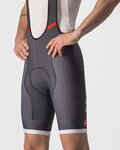 CASTELLI kratke hlače s tregerima - COMPETIZION KIT - siva