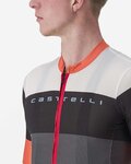 CASTELLI dres kratkih rukava - SEZIONE - siva/crna/narančasta