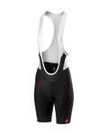 CASTELLI kratke hlače s tregerima - VELOCISSIMA LADY - crvena/crna
