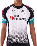 GIORDANA dres kratkih rukava - BIKE EXCHANGE 2021 - bijela/crna
