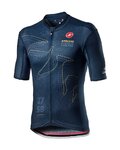 CASTELLI dres kratkih rukava - GIRO STELVIO 2020 - plava