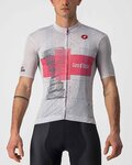 CASTELLI dres kratkih rukava - GIRO D'ITALIA 2021 - ružičasta/bijela