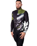 HOLOKOLO dres dugih rukava zimski - CAMOUFLAGE WINTER - zelena/crna