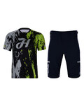 HOLOKOLO MTB dres i hlače - TYRE MTB - crna/zelena/siva